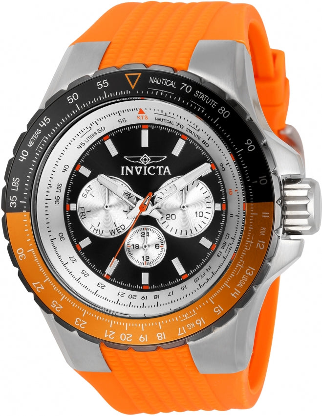 Invicta Aviator Quartz Black Dial Analog Watch For - Gents 33035