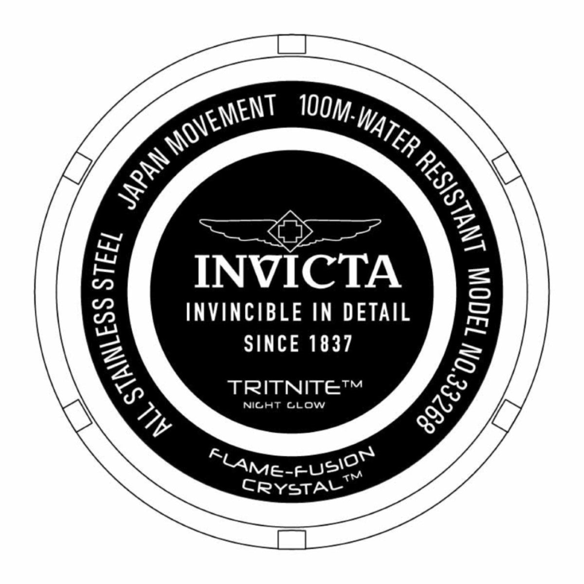 Invicta Stainless Steel Analog Blue Dial, Multi-Color Band Men Watch-33268