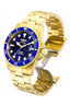 Invicta Stainless Steel Pro Diver Analog Blue Dial, Gold Band Watch for Men - 33270