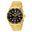 Invicta Stainless Steel Pro Diver Black Dial, Gold Band Analog Watch for Men - 33271