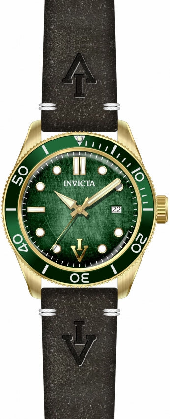 Invicta Vintage Automatic Green Dial Analog Watch For Gents - 33516