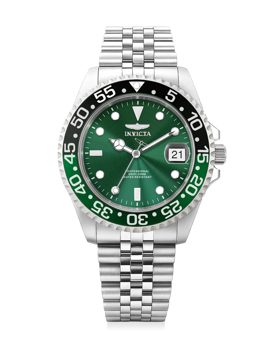 Invicta Pro Diver Quartz Green Dial Analog Watch For Gents - 34105