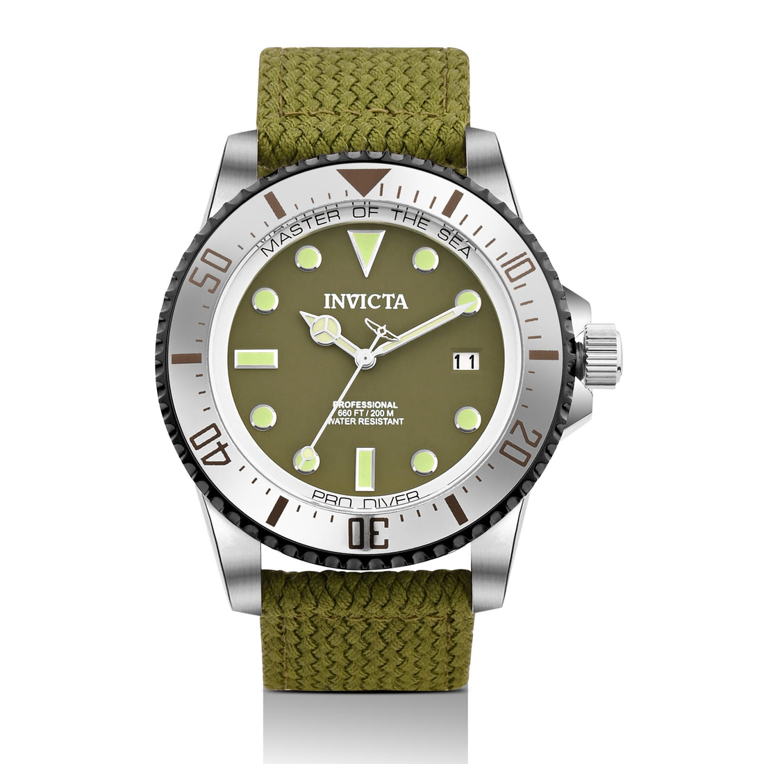 Invicta Pro Diver Automatic Green Dial Analog Watch For Gents - 35422
