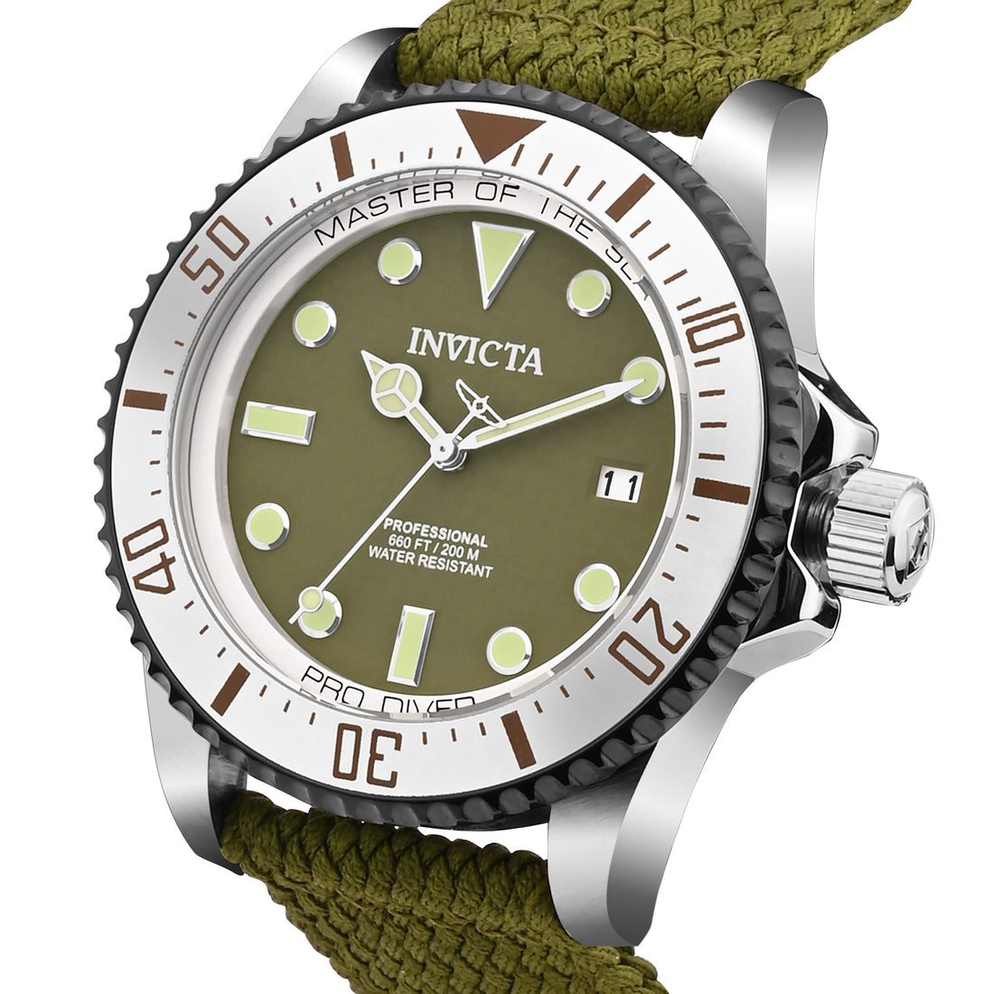 Invicta Pro Diver Automatic Green Dial Analog Watch For Gents - 35422