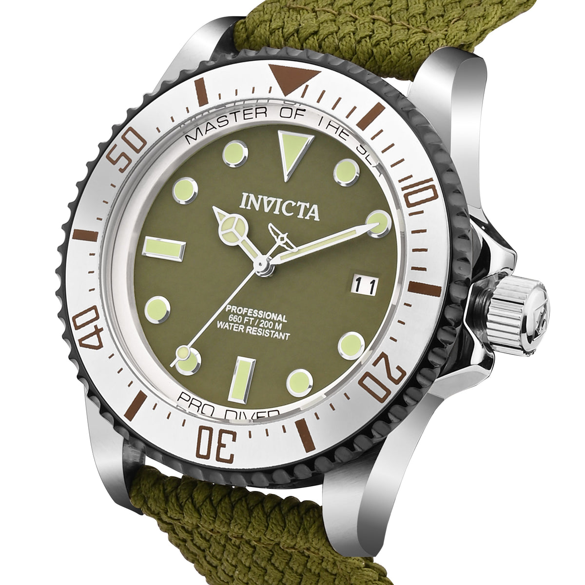 Invicta Pro Diver Automatic Green Dial Analog Watch For Gents - 35422