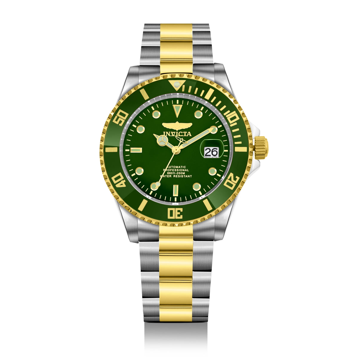 Invicta Pro Diver Automatic Green Dial Analog Watch For Gents - 35727