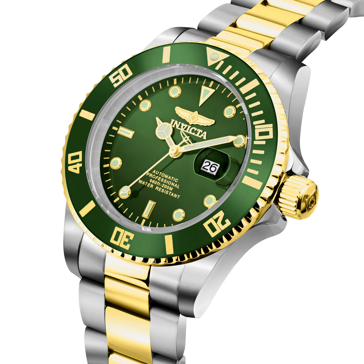 Invicta Pro Diver Automatic Green Dial Analog Watch For Gents - 35727