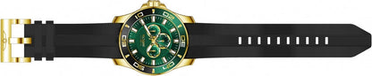 Invicta Mens Silicone Analog Green Dial, Band Color Black Watch-35743