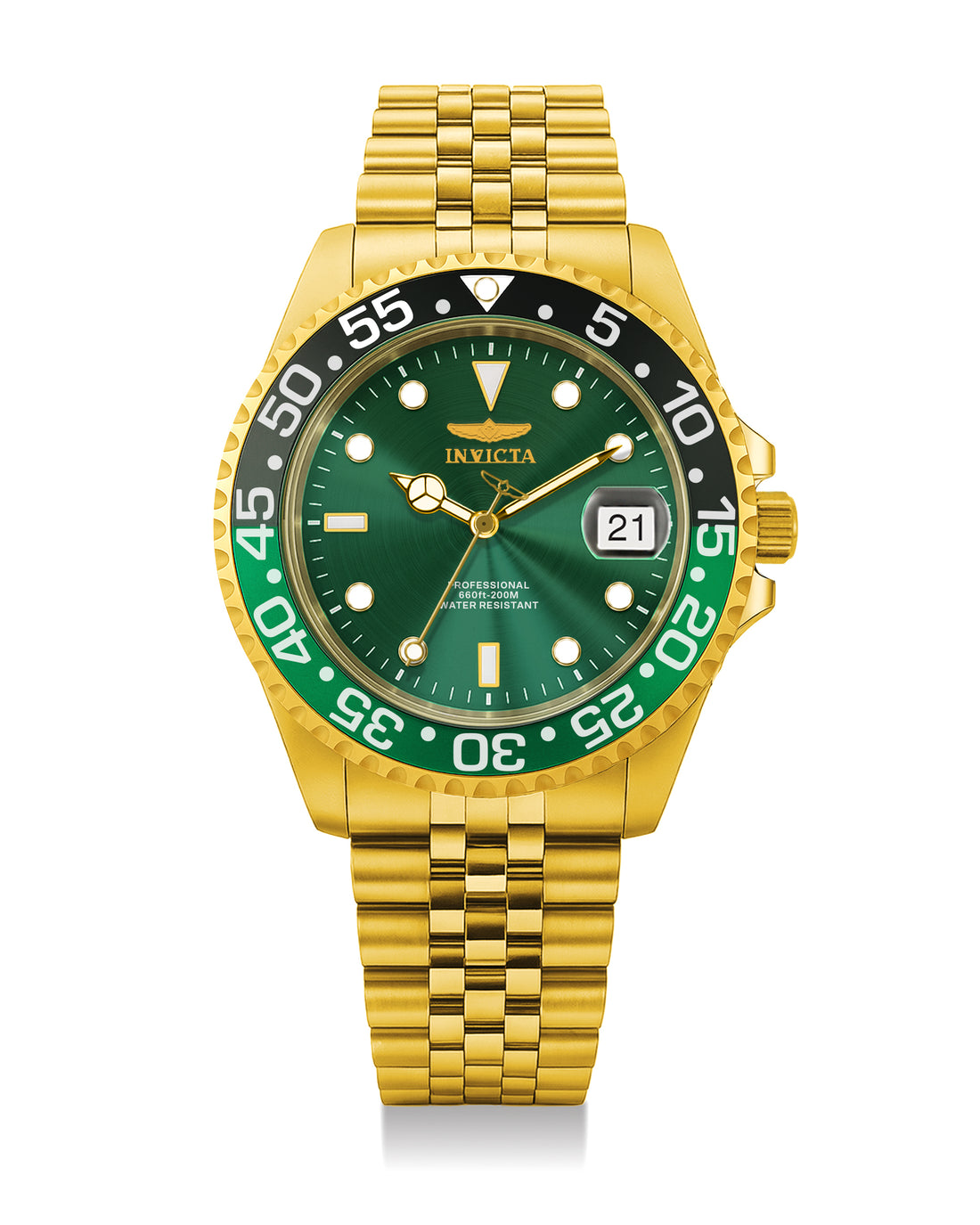 Invicta Pro Diver Quartz Green Dial Analog Watch For Gents - 36044