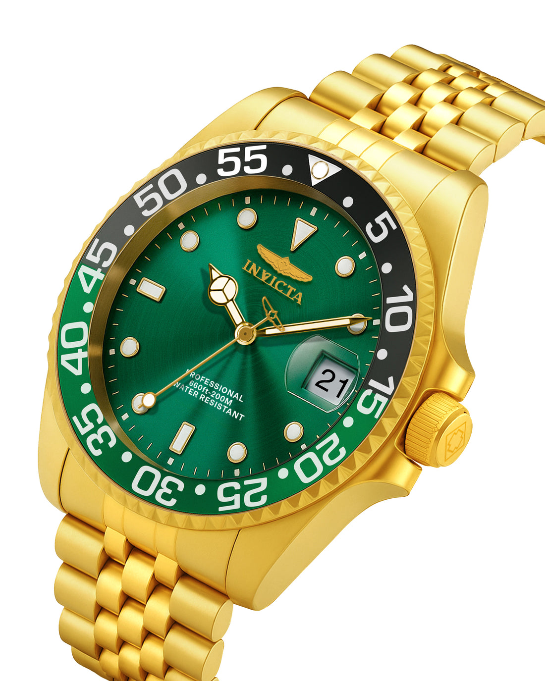 Invicta Pro Diver Quartz Green Dial Analog Watch For Gents - 36044