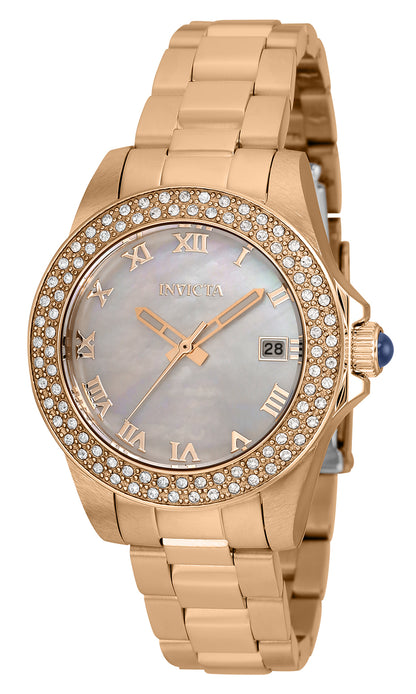INVICTA Angel Quartz Movement Rose Gold, Pave Analog  Dial Watch For Ladies- 39244