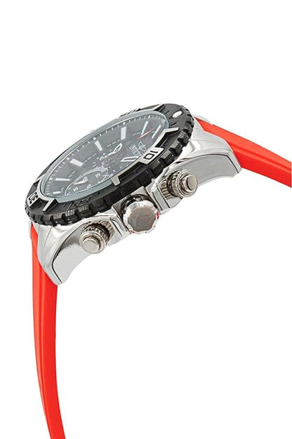Invicta Silicone Aviator Chronograph Black Dial Analog Watch for Men - 37631