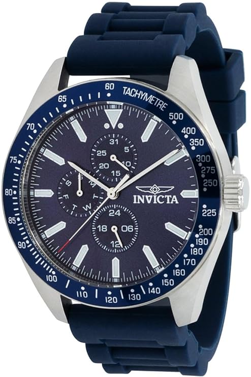 Invicta Silicone Analog Blue Dial Men&