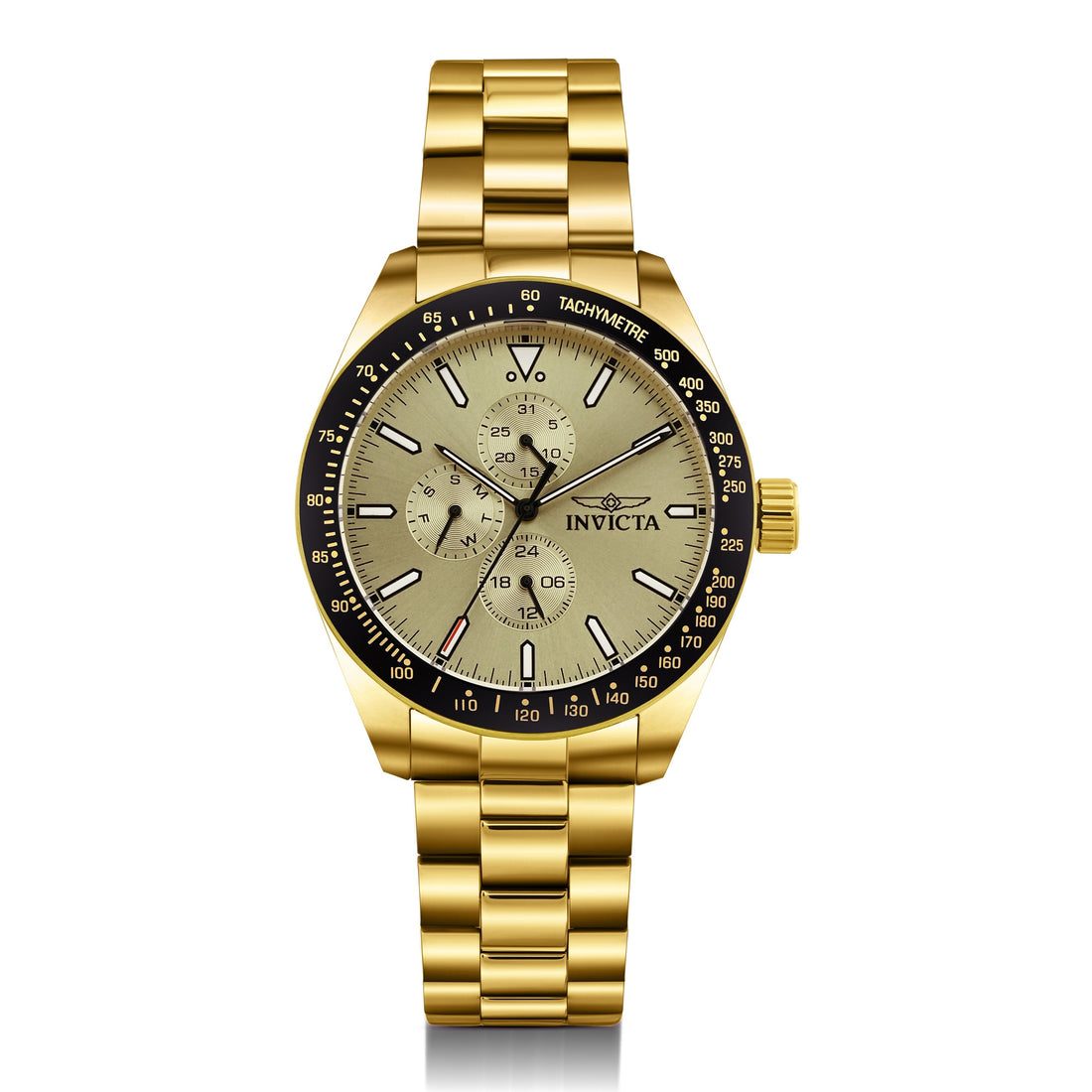 Invicta Aviator Quartz Gold Dial Gent&