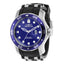 Invicta Silicone Pro Diver Analog Blue Dial Watch for Men - 39096, Red Band