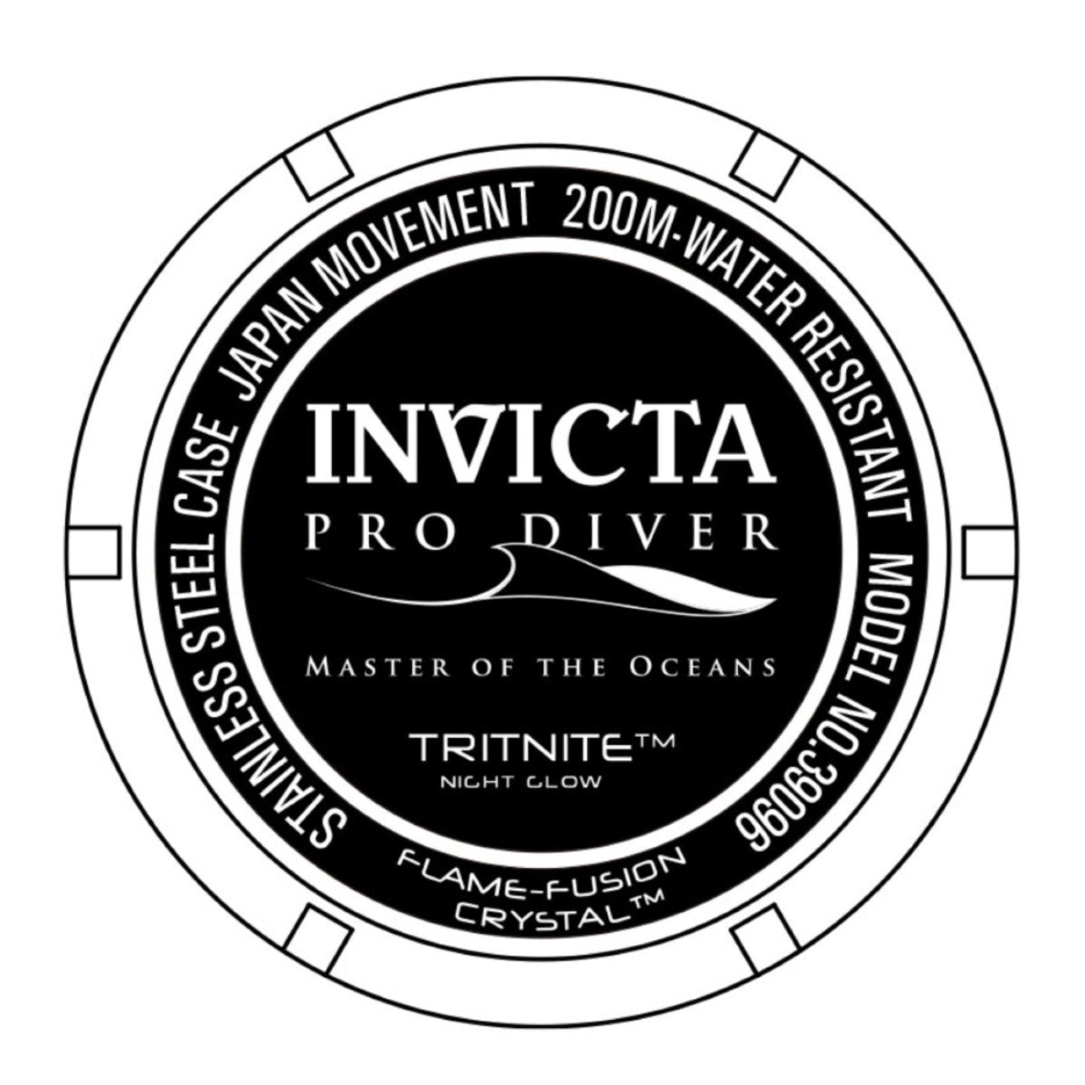 Invicta Silicone Pro Diver Analog Blue Dial Watch for Men - 39096