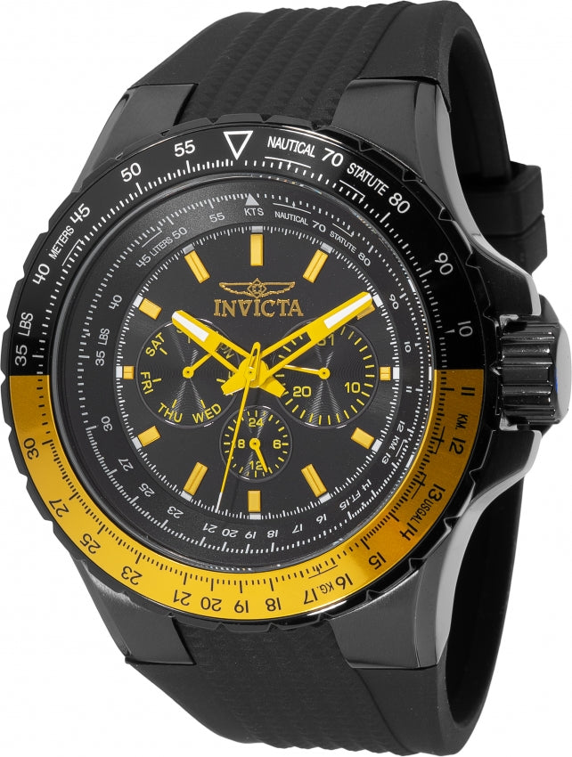 Invicta Aviator Quartz Caliber VH63 Movement Black Dial Analog Watch For - Gents 39277