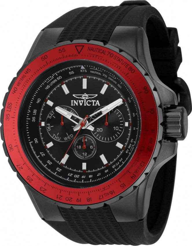 Invicta Aviator Quartz Black Dial Analog Watch For Gents - 39303