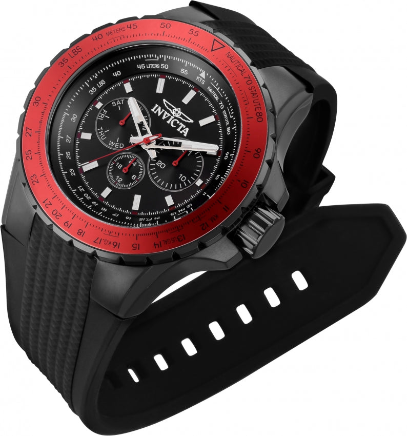 Invicta Aviator Quartz Black Dial Analog Watch For Gents - 39303