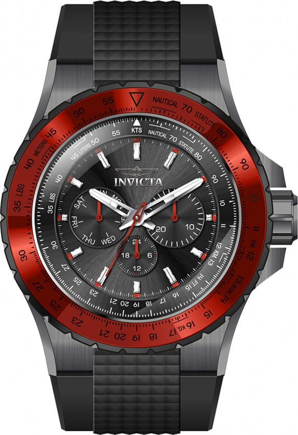 Invicta Aviator Quartz Black Dial Analog Watch For Gents - 39303