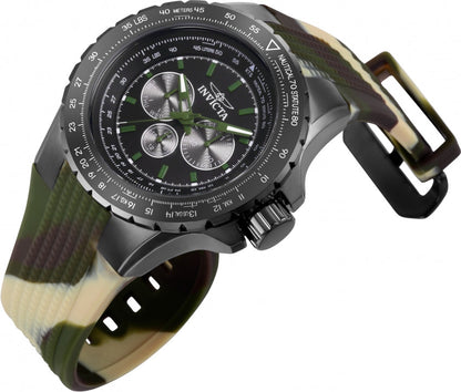 Invicta Mens Aviator Silicone Quartz Watch, Iridescent , Iridescent Model - 39307
