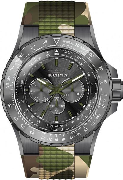Invicta Mens Aviator Silicone Quartz Watch, Iridescent , Iridescent Model - 39307