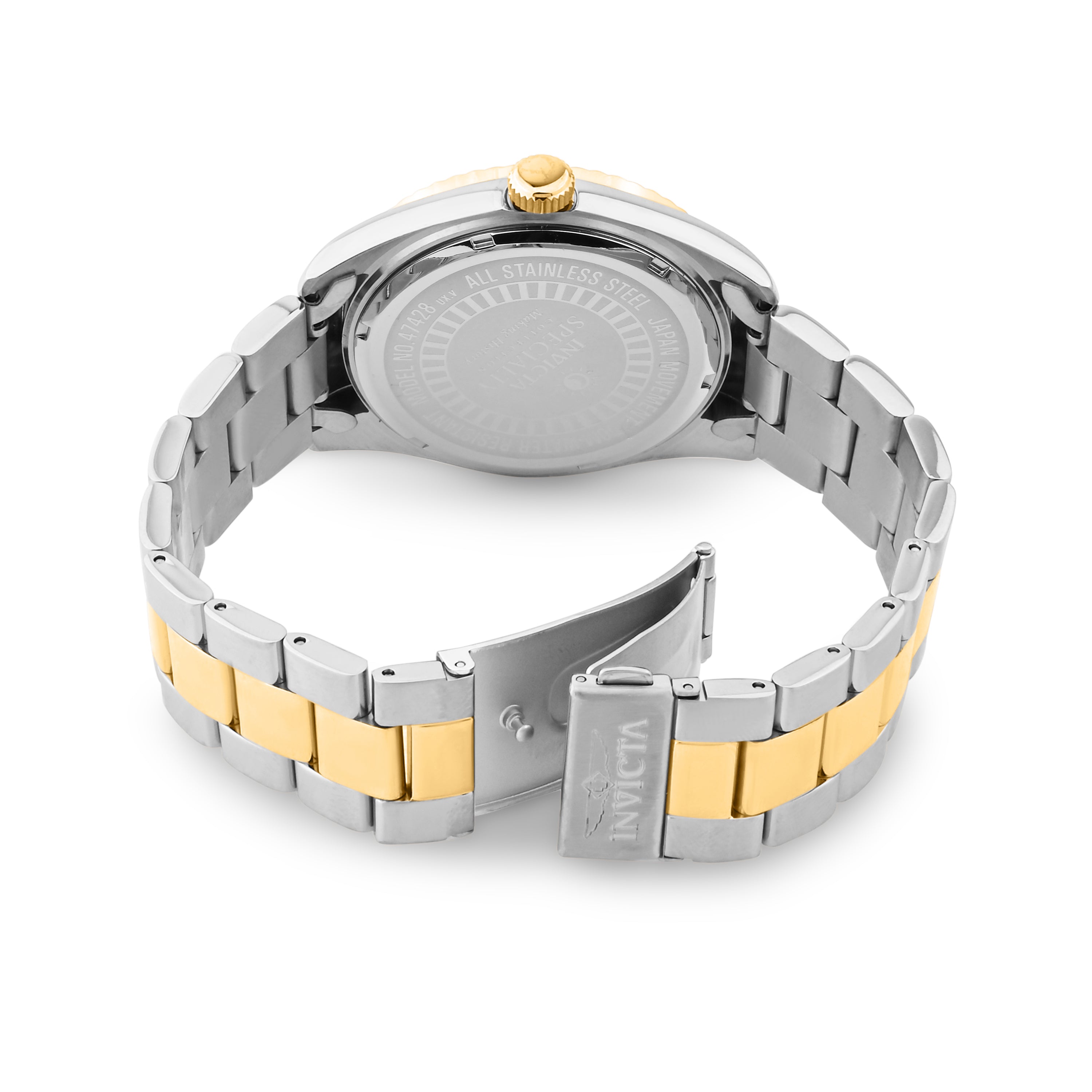 Invicta Specialty Quartz Gold Dial Analog Watch For - Gents 47428