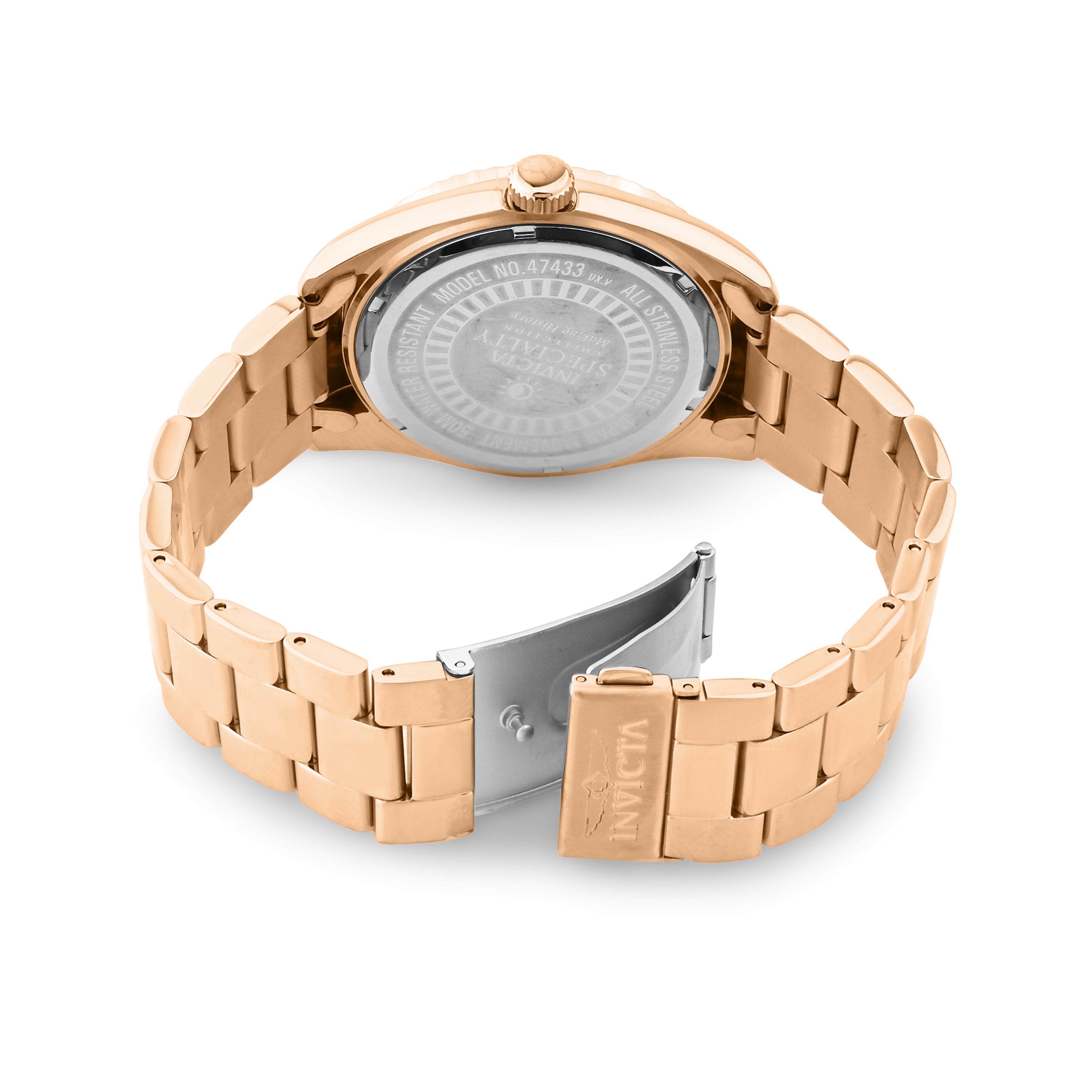 Invicta Specialty Quartz Rose Gold-Toned Dial Analog Watch For - Gents 47433