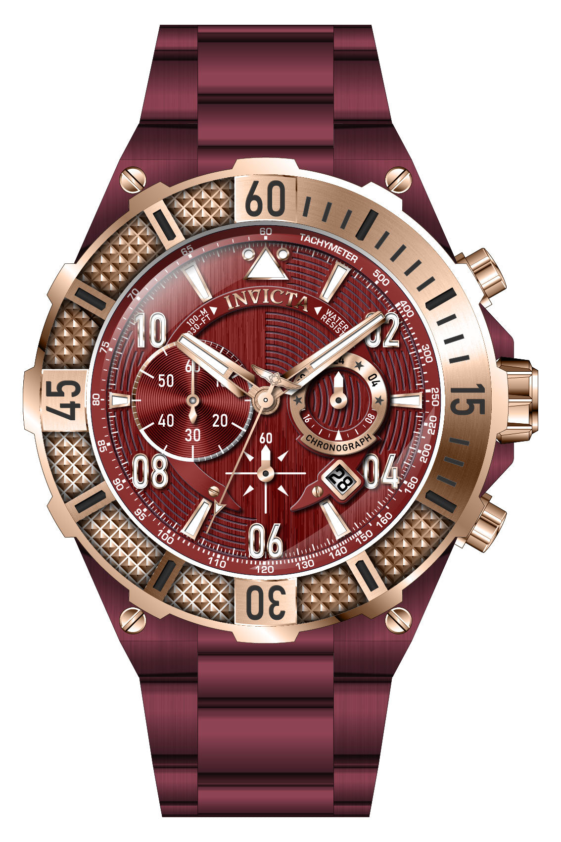 Invicta Aviator Red Dial Mens Watch - 40515