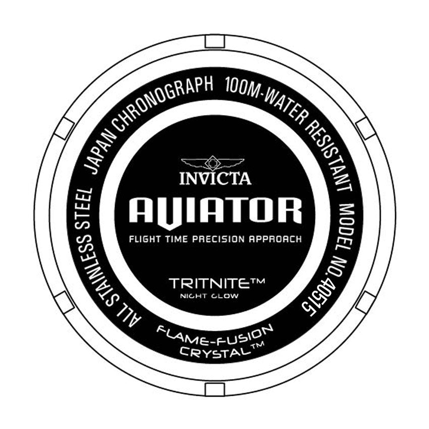 Invicta Aviator Red Dial Mens Watch - 40515
