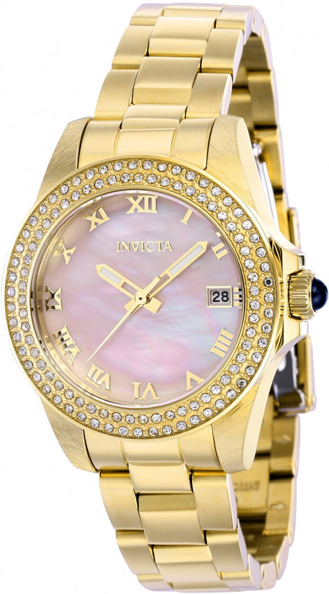 Invicta Angel Quartz Caliber PC32A Movement Pink Dial Analog Watch For - Ladies 41551