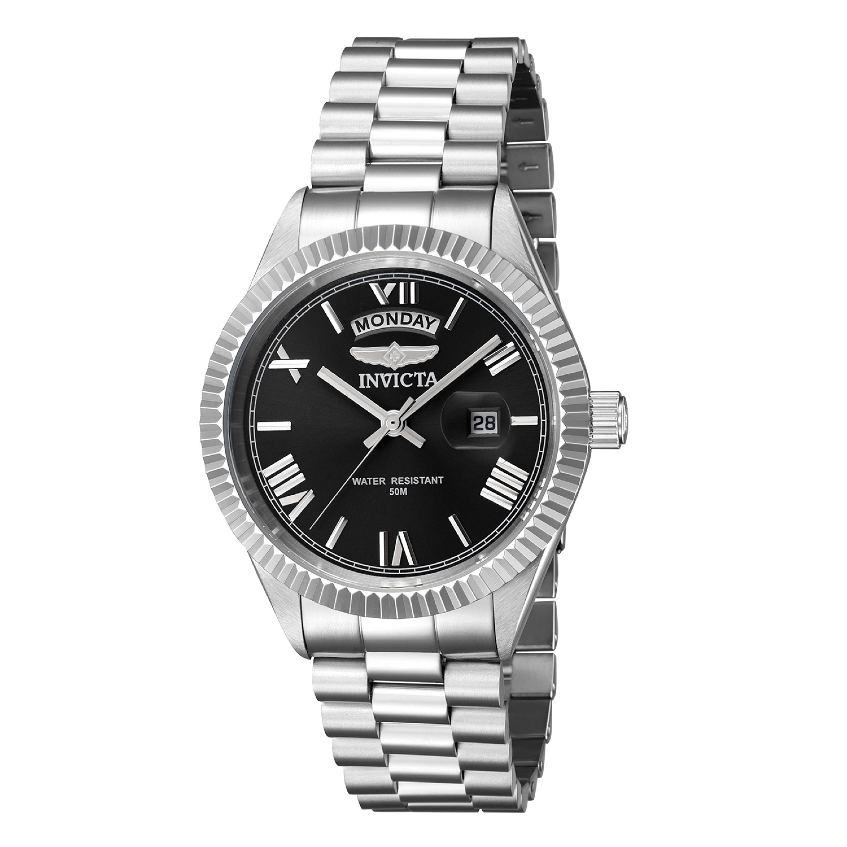 Invicta Specialty Quartz Black Dial Analog Watch For Gents - 43939