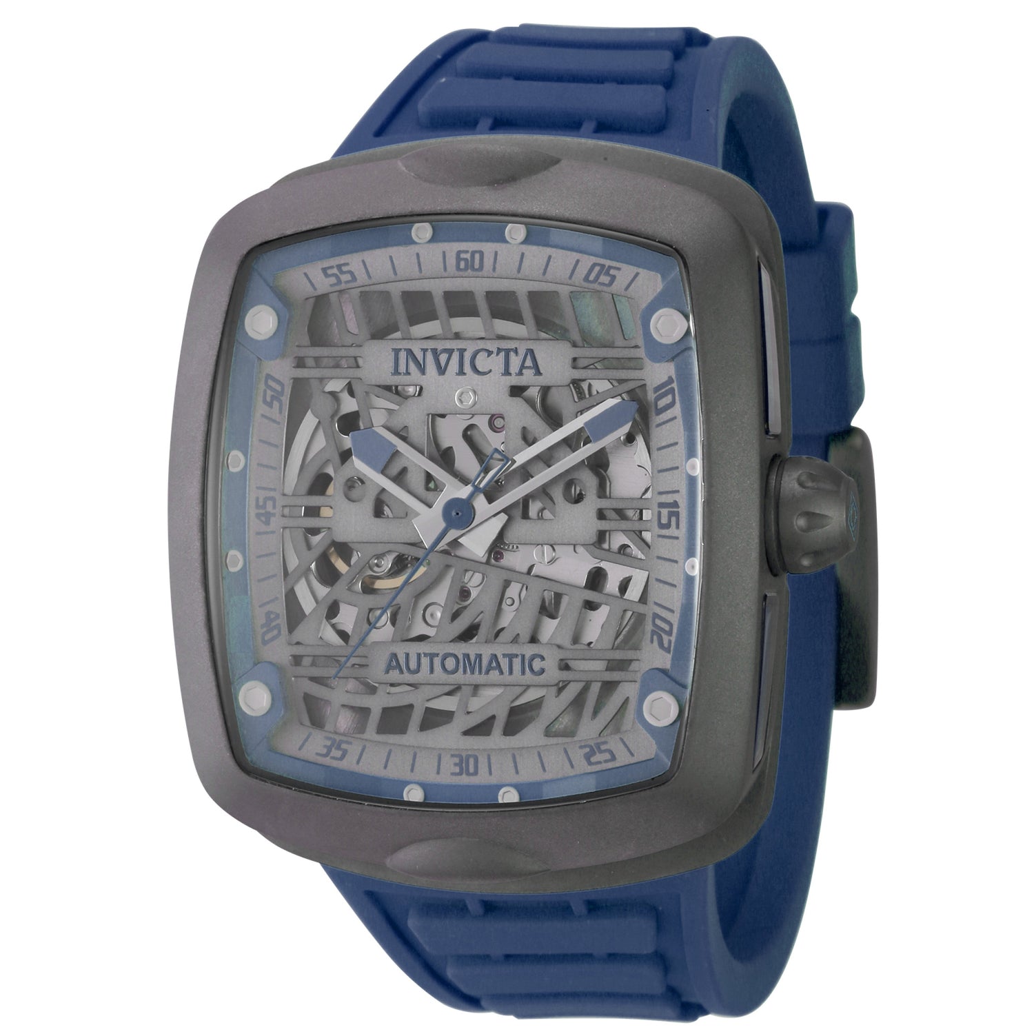 Invicta Silicone Analogue Multicolor Dial, Band Color Blue Men&