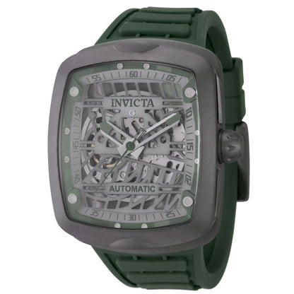Invicta Silicone Analogue Multicolor Dial Mens Watch-44213, Band Color:Green