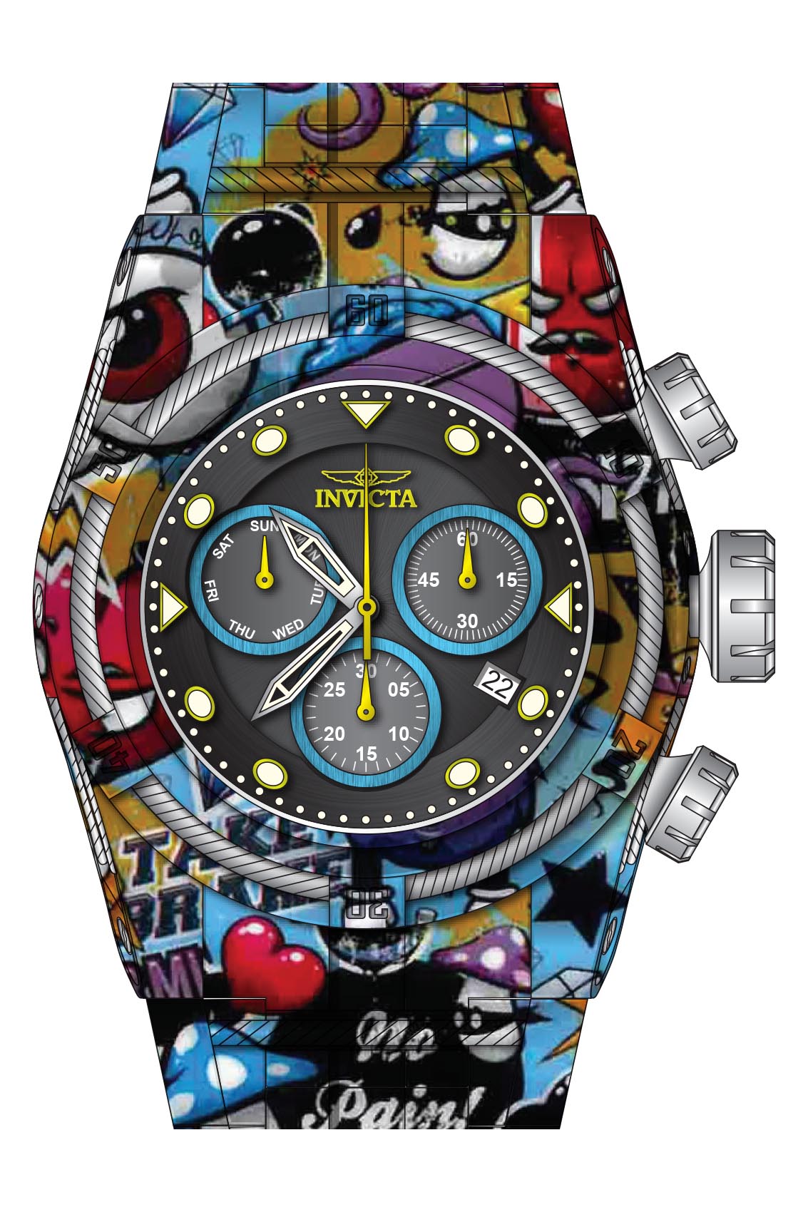 Invicta Bolt Quartz Multicolor Dial Watch For Gents - 45488