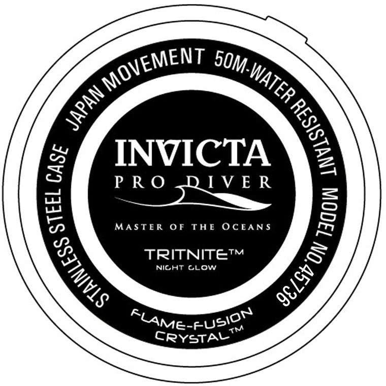 Invicta Silicone Analogue Black Dial, Band Color Black Mens Watch-45736
