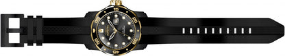 Invicta Silicone Analogue Black Dial, Band Color Black Mens Watch-45736