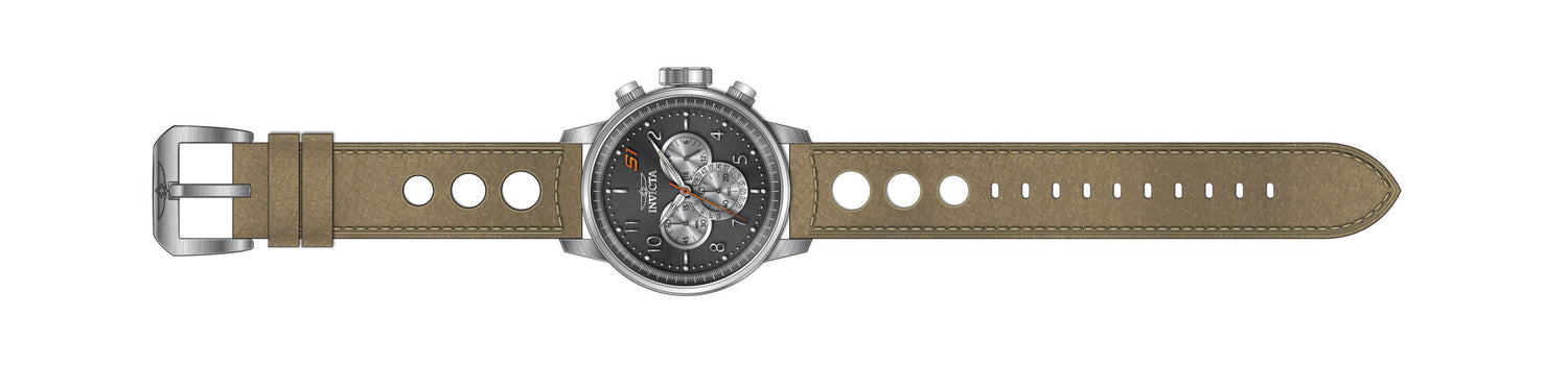 Invicta Leather Analogue Multicolour Dial Men&