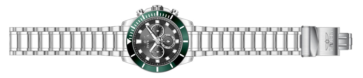 Invicta Stainless Steel Analogue Black Dial, Band Color:Silver Mens Watch-46039