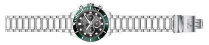Invicta Stainless Steel Analogue Black Dial, Band Color:Silver Mens Watch-46039