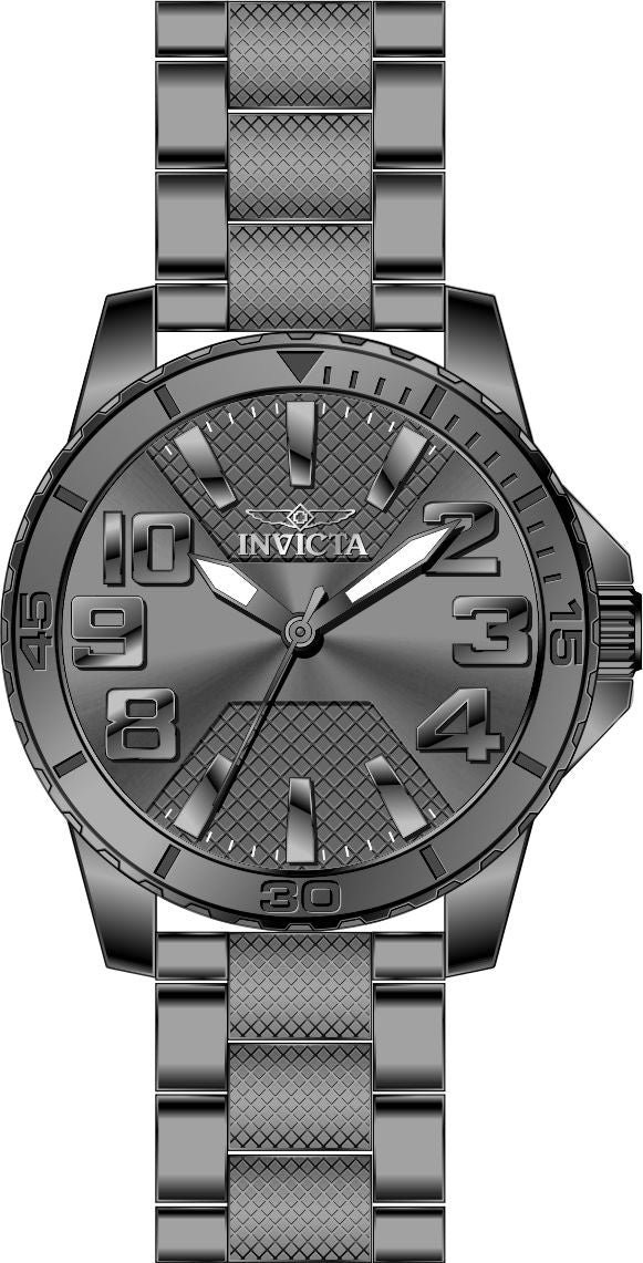 Invicta Stainless Steel Analogue Grey Dial Men&
