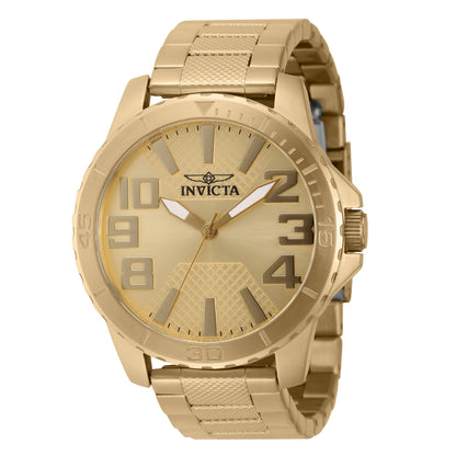 Invicta Stainless Steel Analogue Gold Dial Mens Watch-46306, Band Color-Gold