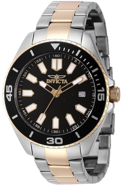 Invicta Stainless Steel Analogue Black Dial Mens Watch-46319