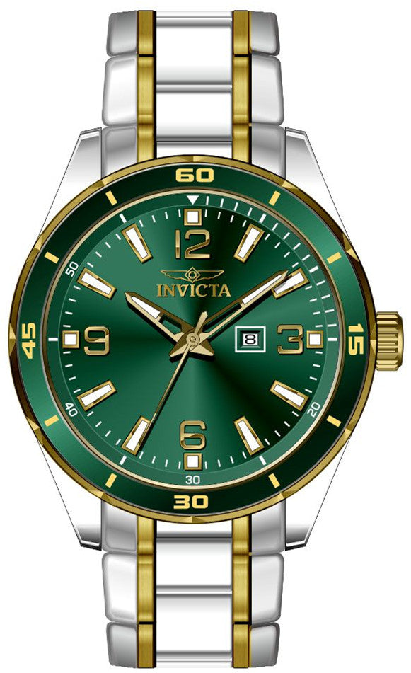 Invicta Pro Diver Green Dial Mens Quartz Watch - 46671
