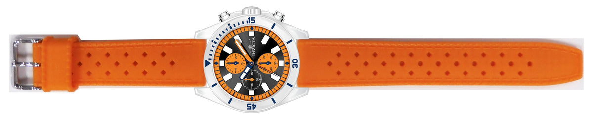 Invicta Silicone Analogue Black Dial, Band Color:Orange Mens Watch-46714