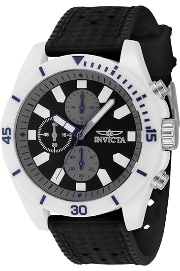Invicta Silicone Analogue Black Dial Mens Watch-46716