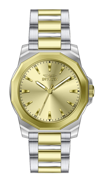 Invicta Stainless Steel Analog Gold Dial Mens Watch-46835