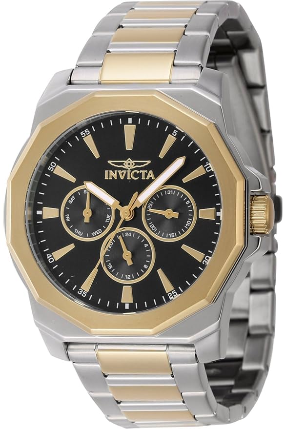 Invicta Stainless Steel Analog Black Dial Mens Watch-46845