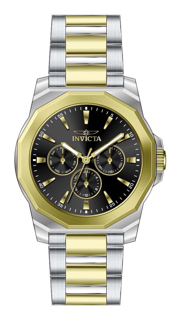 Invicta Stainless Steel Analog Black Dial Mens Watch-46845