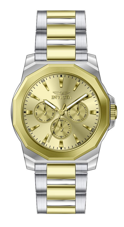 Invicta Stainless Steel Analog Gold Dial Mens Watch-46846